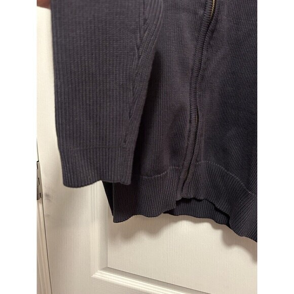 ZARA MAN Basic Sweater Jacket Men’s SZ XL Navy Blue Full Zip Cable Knit Cotton - Picture 12 of 16